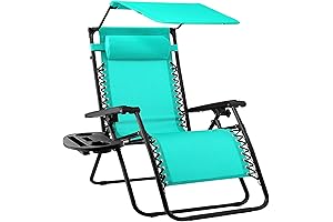 Best Choice Products Folding Zero Gravity Outdoor Chair with Footrest