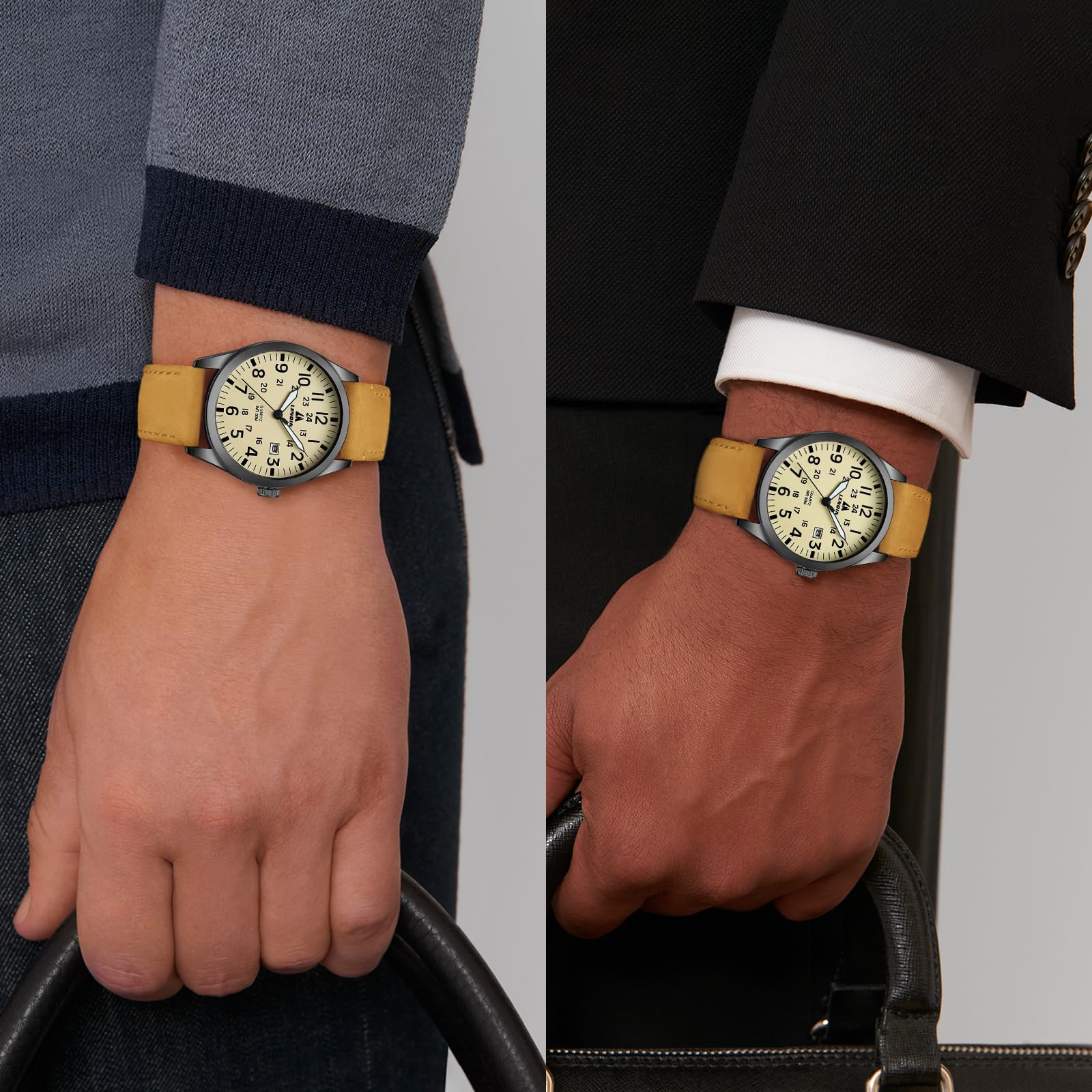 LN LENQIN Orologio Uomo Orologio Militare Orologio Campo Orologi Analogici Al Quarzo Per Uomo Orologi Polso Impermeabili Con Cinturino in Nylon Orologio Sportivo Tattico Militare Con Data