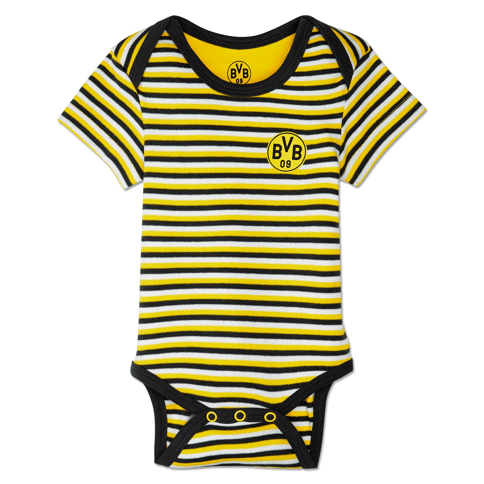 Dortmund BVB Baby Geschenkbox 6-tlg. - Komplette Babyausstattung in Größe 62/68 mit Hose, Bodys, Lätzchen, Mütze, Schühchen - 100% Baumwolle
