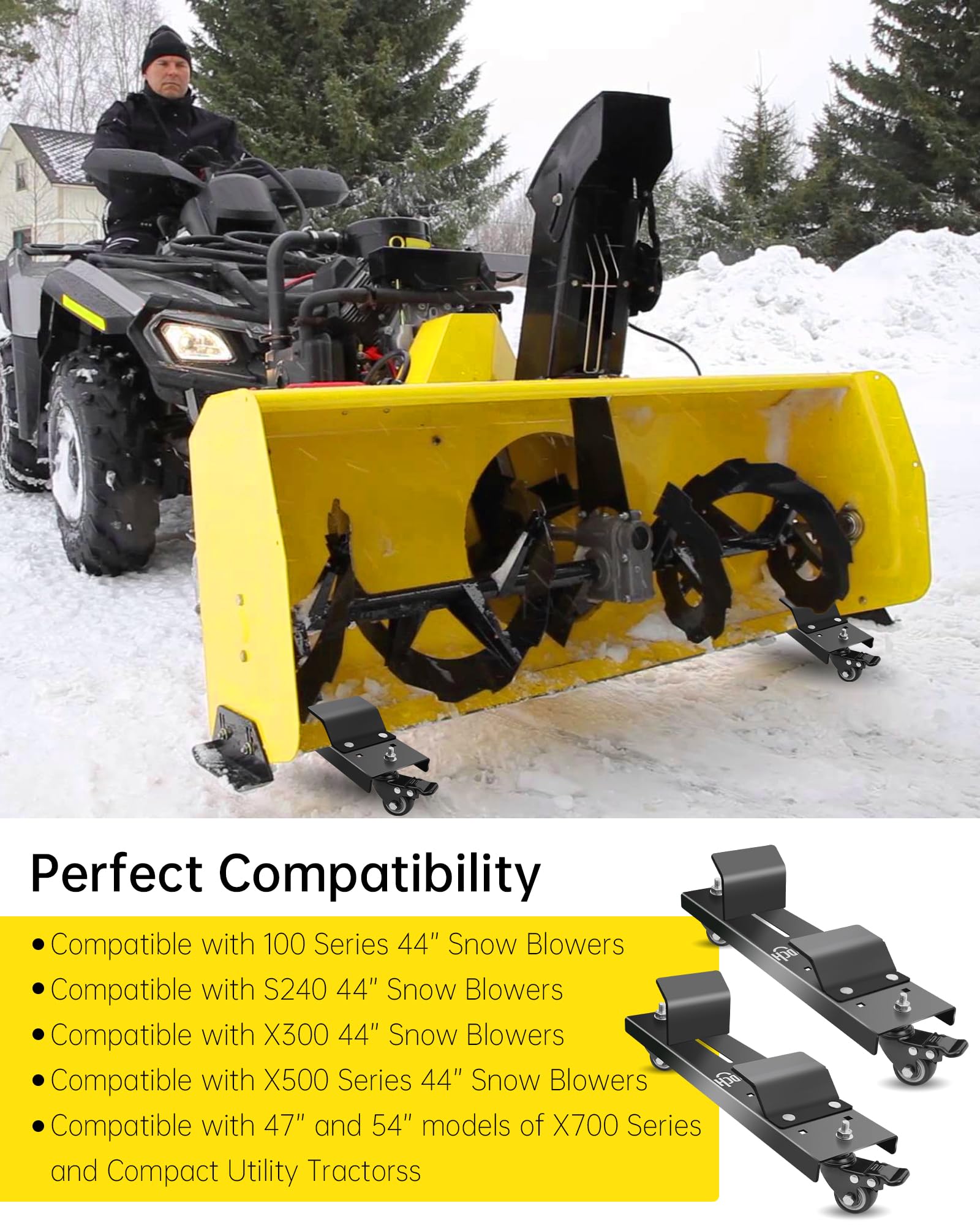 CGENWDCH 2PCS Snowblower Storage Dollies, Fit for 44