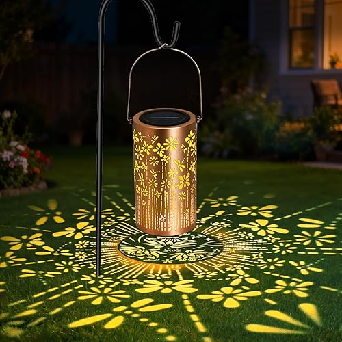 Miniatura 6 de Linterna solar para exteriores, impermeable, decoración de jardín, regalos de cumpleaños de Navidad para mujeres, mamá, abuela, jardín, patio,