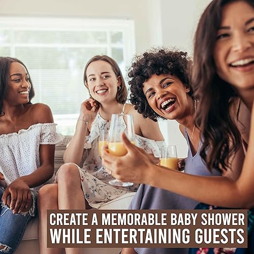 Miniatura 2 de Hadley Designs Divertidos juegos de baby shower  50 tarjetas de doble cara para 25 invitados, 4 juegos, predicciones, trivias, verdad o falsa,