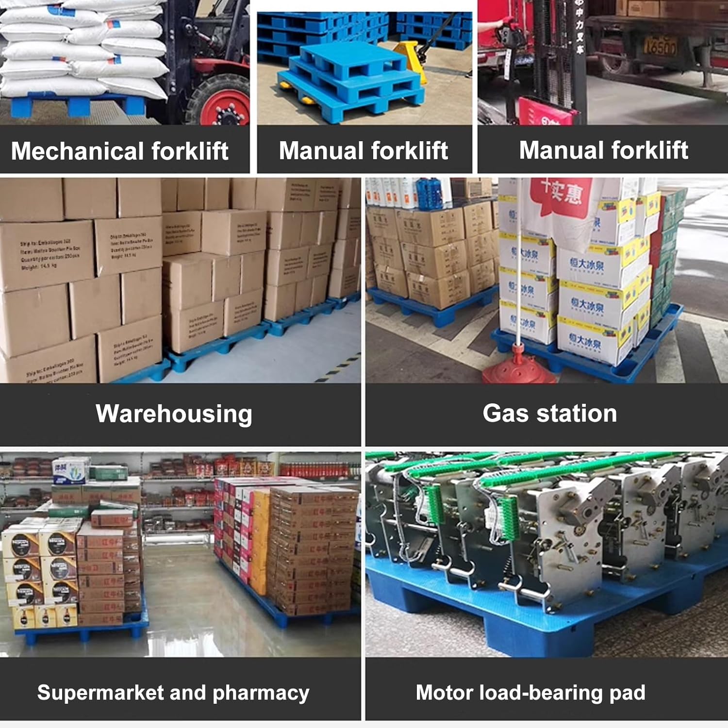 Plastic Pallet, Lightweight Pallet, Moisture-Proof Floor Pallet for Restaurant Kitchens Shops Supermarket Basement Storage Warehouse(80x80cm/31.5x31.5in)