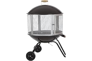 Fire Sense Bessemer Rolling Fire Pit with Chimney