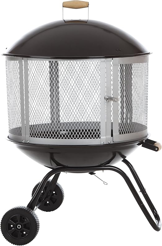 Fire Sense 01471 Fire Pit Bessemer Rolling Patio Fireplace