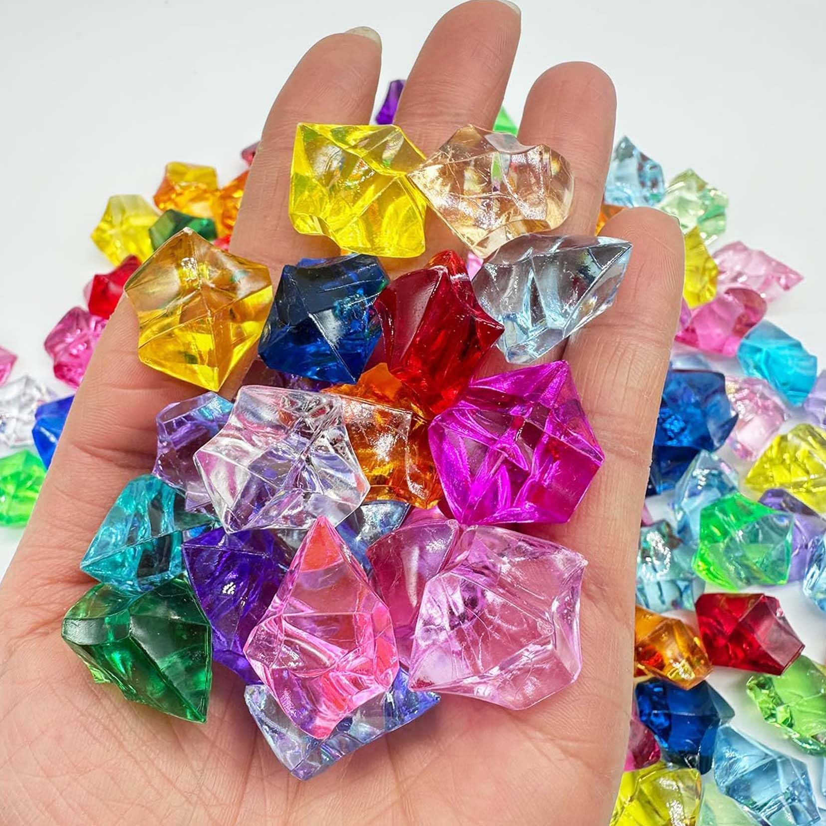 Amazon | Tibemi 宝石すくい アクリル宝石 500g 約270個 22×17mm