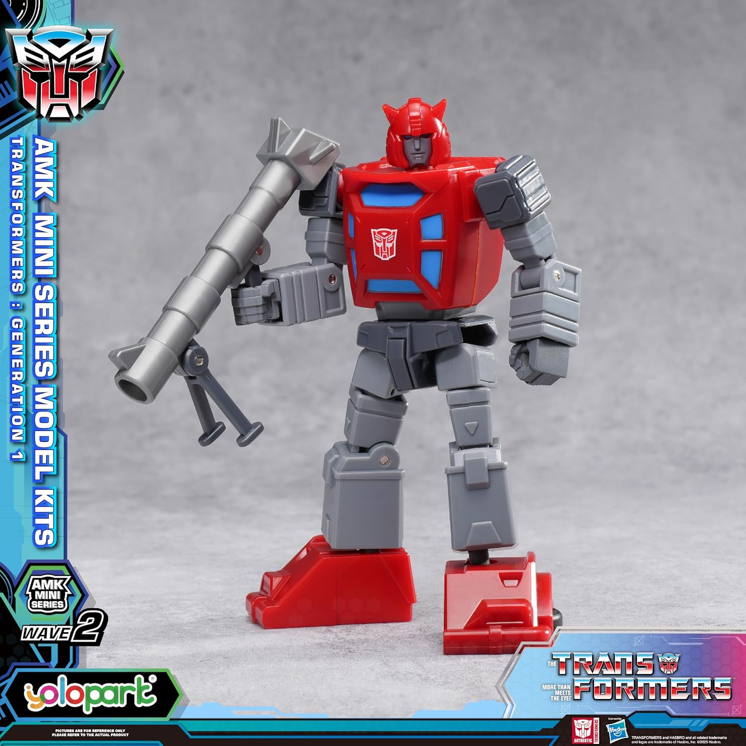 YOLOPARK Transformers Toys 6+1 Pack G1 Action Figures,AMK MINI Wave 2 Series 4.5" Highly Articulated Jazz,Rodimus Prime,Hound,Prowl,Cliffjumper,Acree Transformer Toys for Kids Ages 8+,No Converting