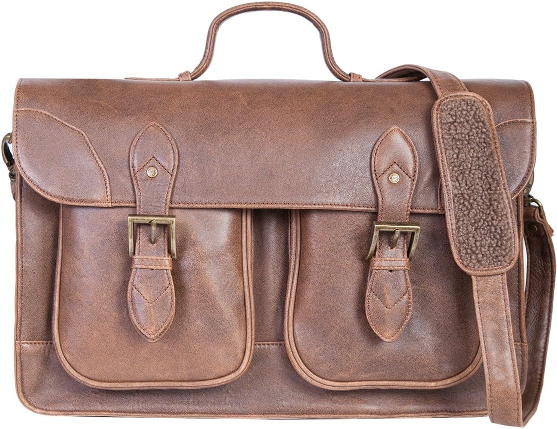 Scully Accessories Walnut Leather Aerosquadron Classic School Bag