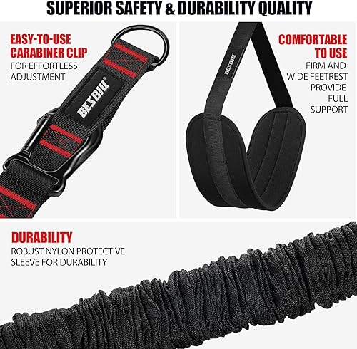 Miniatura 7 de Pull Up Assistance Bands 260lbs, Heavy Pull Up Bands Resistance Bands for Pull Ups Working Out with Feet Rest, Pull Up Bar Bands Assistance Bands