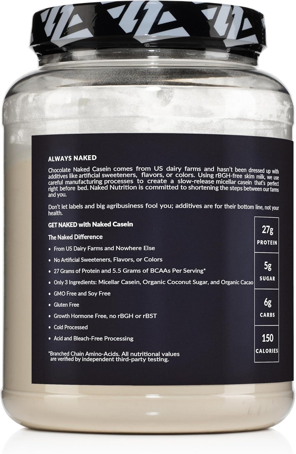 NAKED Casein - 2Lb Micellar Chocolate Casein Protein - Bulk, GMO-Free, Gluten Free, Soy Free, Preservative Free - Stimulate Muscle Growth - Enhance Recovery - 24 Servings - Image 6
