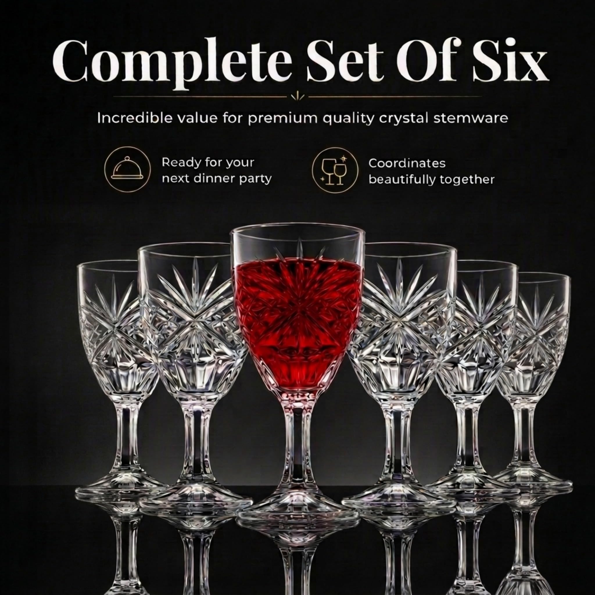 Godinger Dublin Cordial Glasses - Set of 6 -6