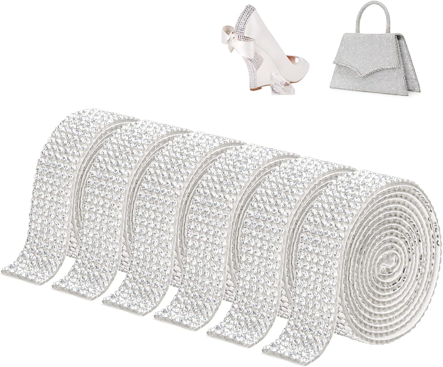 Strassband Selbstklebend - 6 Rollen Glitzersteine Für DIY Deko