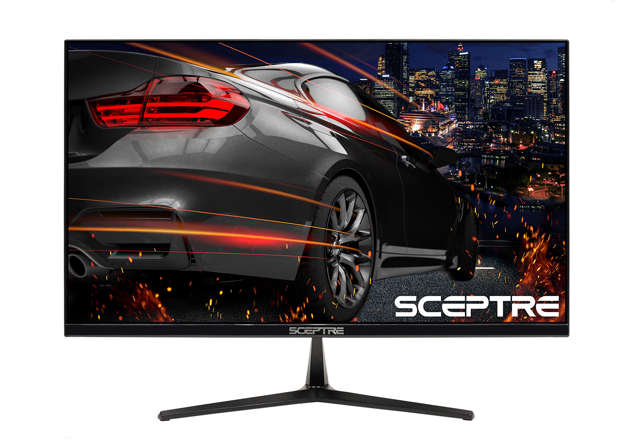 SceptreE255B-1658A 25" FHD 1080p 165Hz 144Hz 1ms AMD FreeSync gaming LED Monitor 2x HDMI 2.0 1x DisplayPort RTS FPS Build-in Speakers, Machine Black, Metallic Black