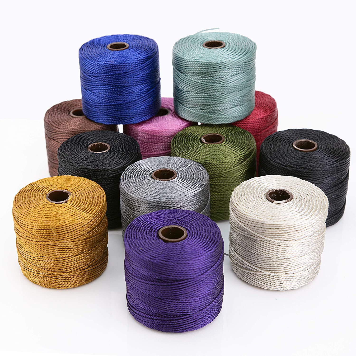 The Beadsmith SLBC-MIXAG S-LON-Cordón para Cuentas (12 Unidades), Multicolor, Talla única