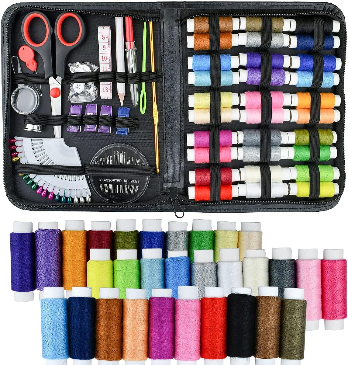 Sewing Kit, 100 Pcs Portable Mini Sewing Kit for Home