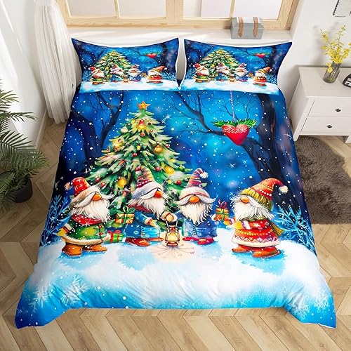 Miniatura 23 de Funda de edredón de Papá Noel, juego de ropa de cama para niños, funda de edredón de flores rosas para decoración de habitación de niños y niñas,