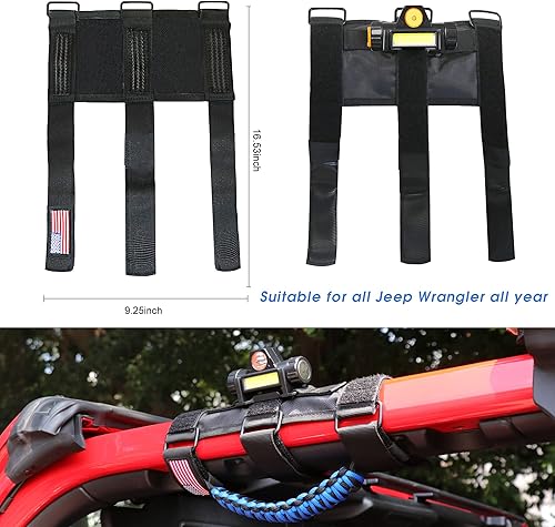 Miniatura 71 de Asas de agarre de barra de agarre con luz para Jeep Wrangler Accesorios TJ JK JL YJ Unlimited Rubicon Sahara 2 puertas 4 puertas Jeep Gladiator JT