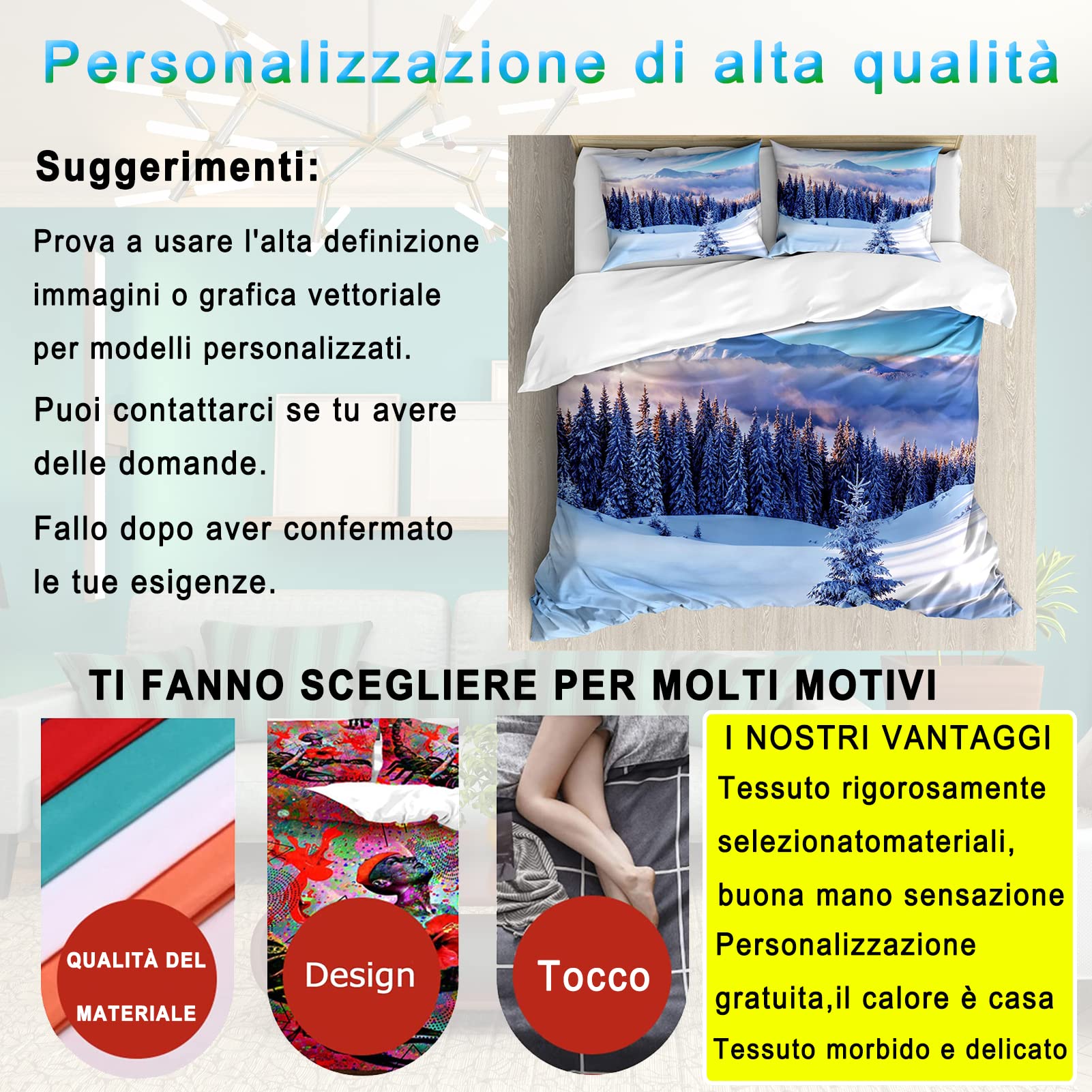 Copripiumino matrimoniale personalizzato, Set di biancheria da letto con foto personalizzata Copripiumino con foto personalizzata e federa per coppie di famiglie Compleanno del bambino