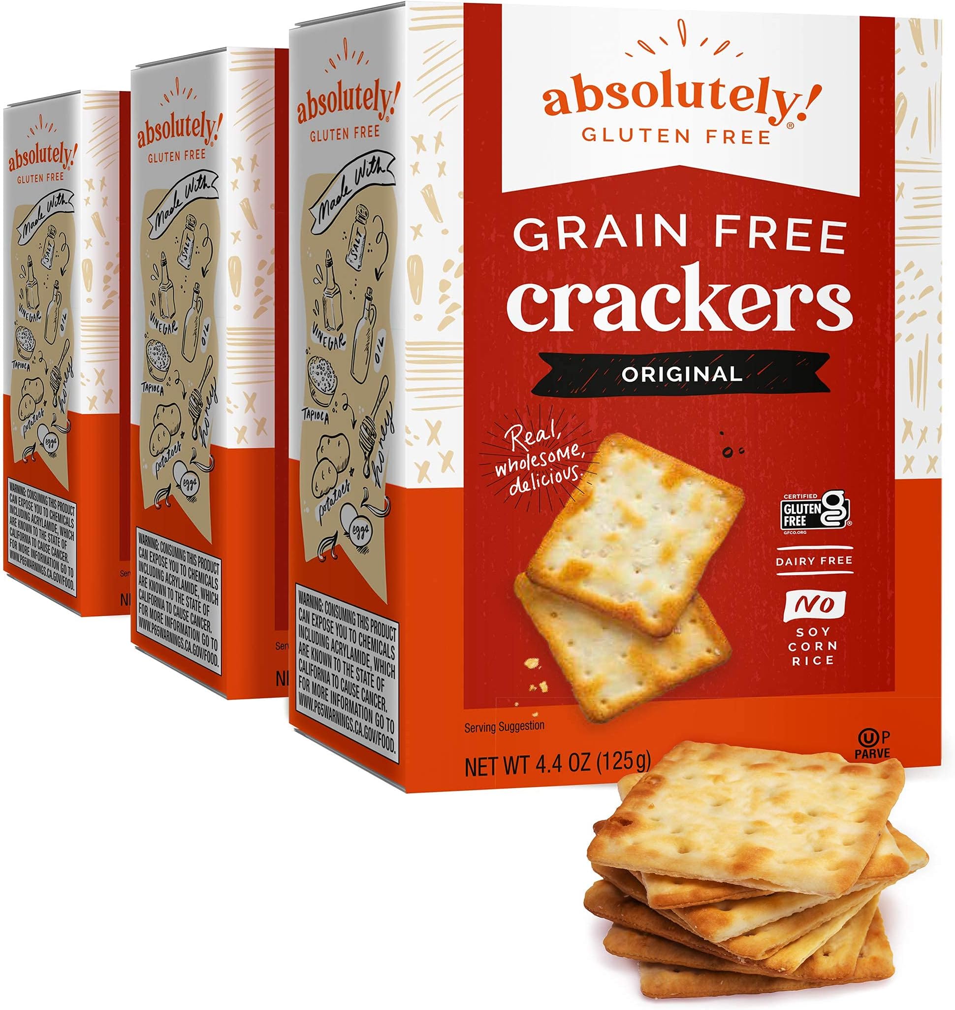 Amazon.com: Absolutely Gluten Free Original Crackers, 4.4oz (12 Pack ...