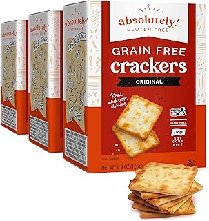 Absolutely Gluten Free Original Crackers, 4.4oz (12 Pack) | Grain Free C...