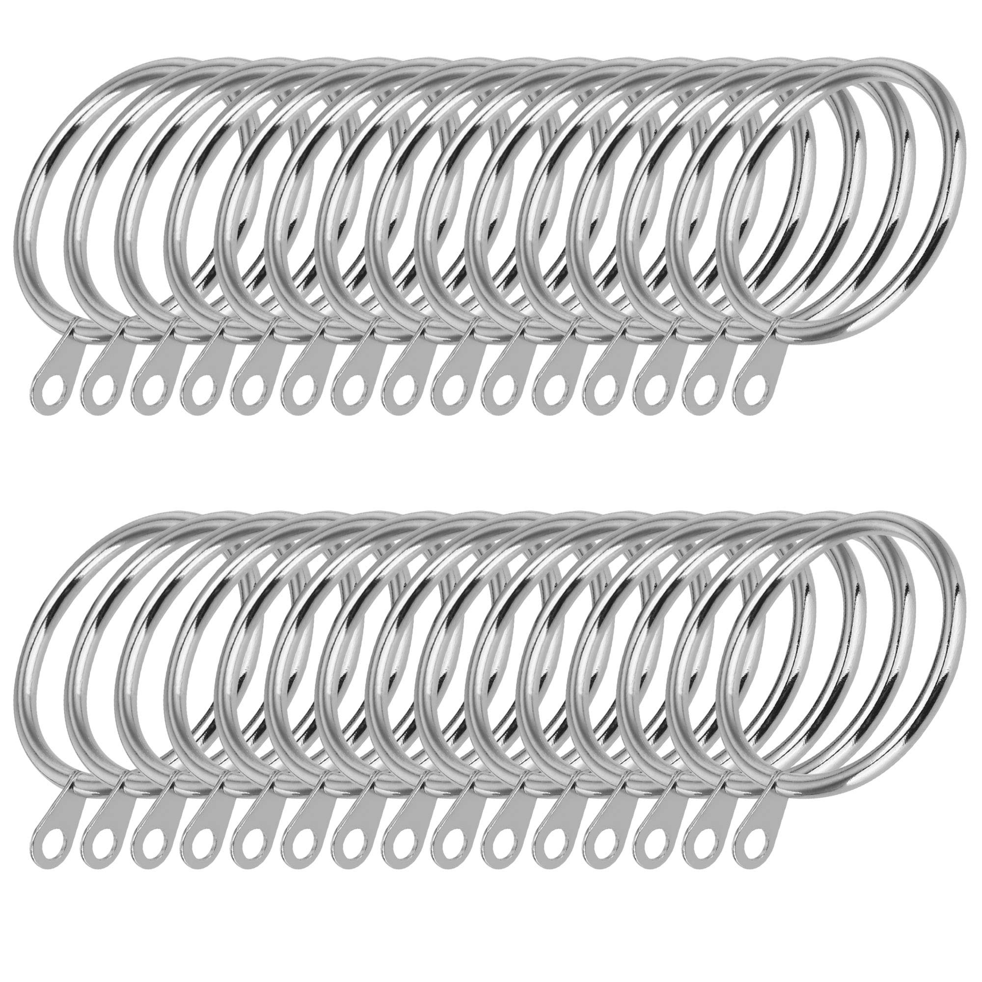 24 Pack Curtain Accessories Hooks for Rail,Shower Curtain Rings Curtain Round Hooks for Rods