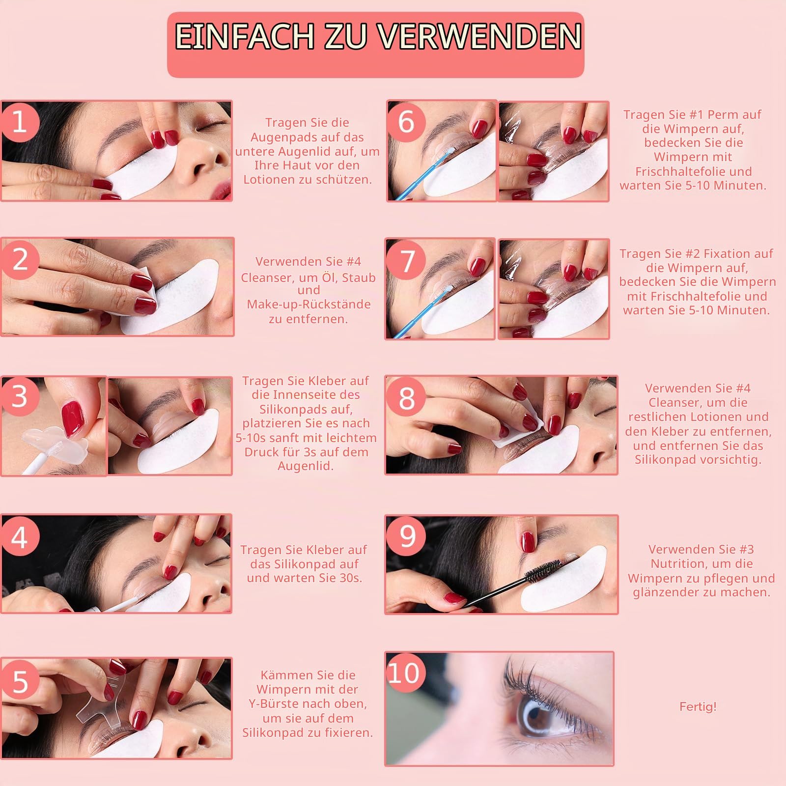 Wimpern Perming Kit,Lash Lifting Set Wimpernlifting Set Lash Lift Wimpern Curling Wimpernlaminierung Set Professionell Wimpernverlängerung Kit Lange andauernd, für Zuhause/Salon