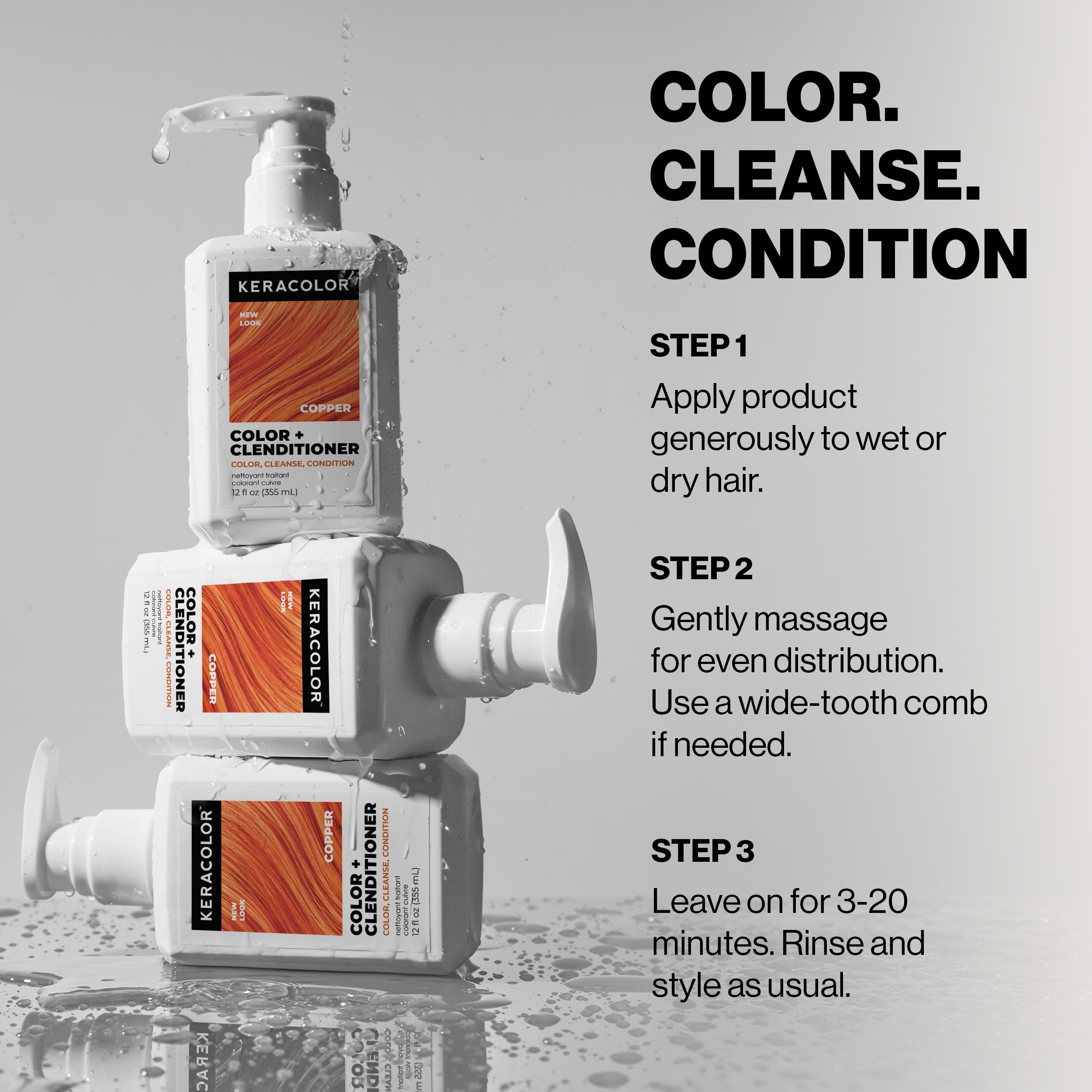 Keracolor Clenditioner - Acondicionador de depósito de color, color cobre, 354.9 ml