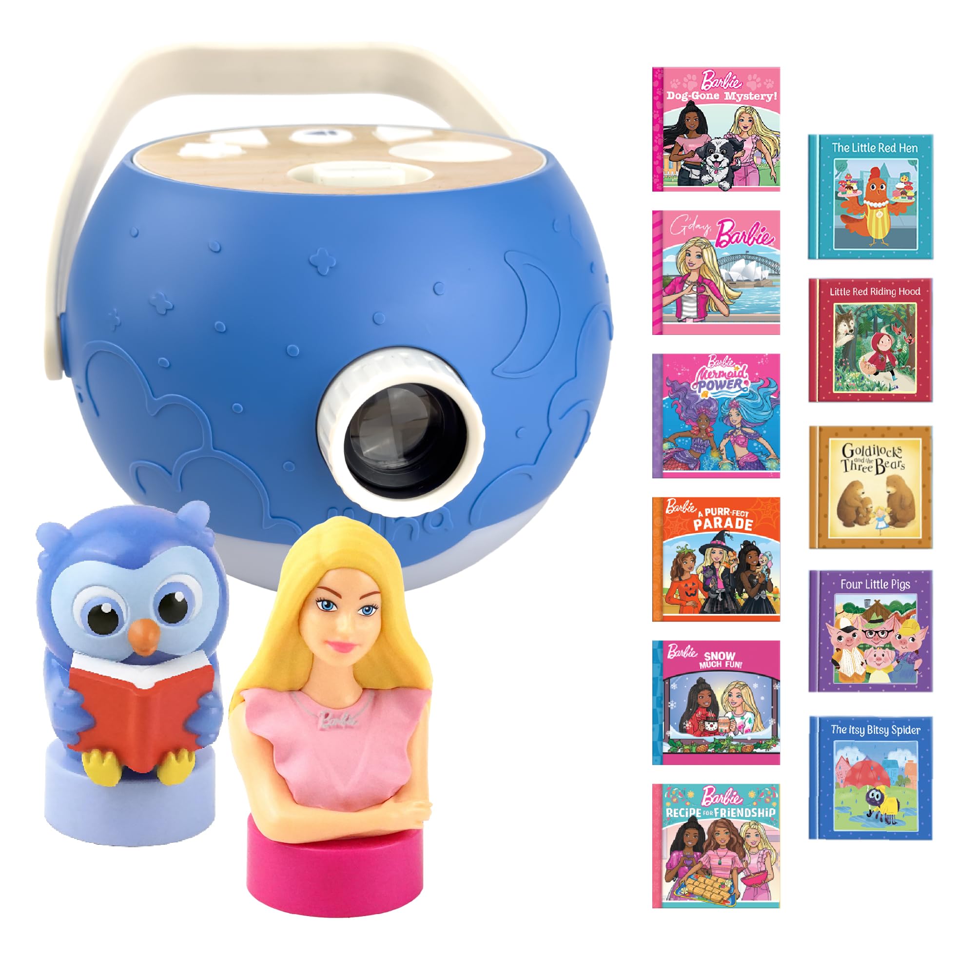 Kids Book Projector - 6 Barbie &amp; 5 Fairytale Stories, 5 Songs, Ages 3+