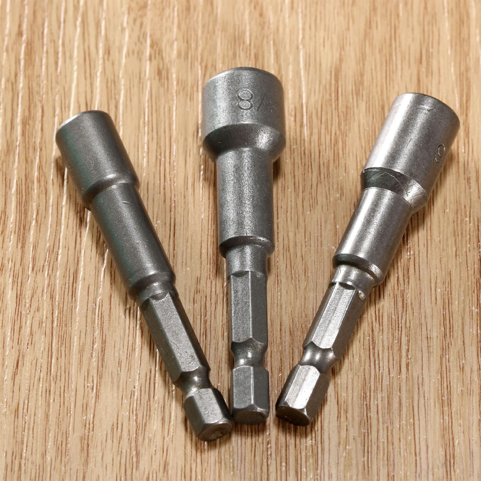 Klucz nastawny ze stali nierdzewnej, klucze nastawne szczękowe, 3 sztuki 1/4 3/8 5/16 cala, klucze nasadowe do śrubokrętów, magnetyczny adapter do wkrętarek udarowych, wiertło, narzędzia z chwytem