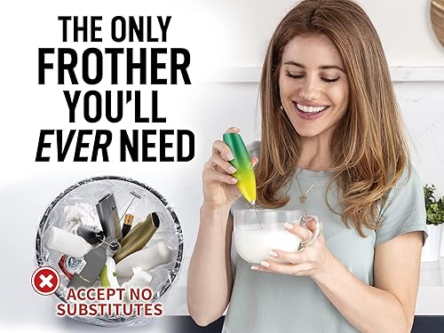 Miniatura 5 de Zulay - Espumador de leche potente, de mano, para hacer espuma para latte, batidor para mezclar bebidas, café, capuchino, frappés, matcha, chocolate