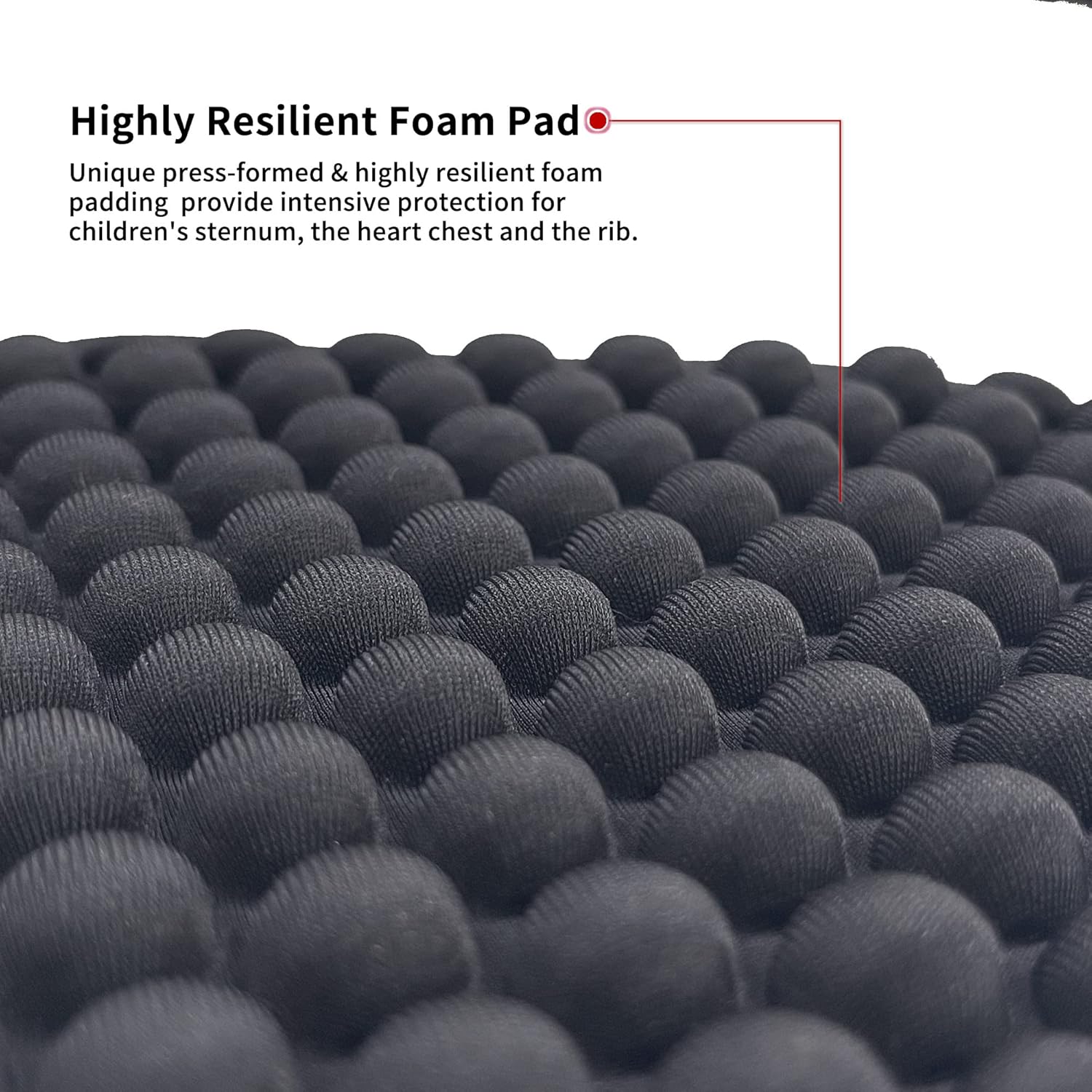 Cabasse Youth Padded Protective Shirt, Chest Rib Protector Heart Guard Sternum Shirt for Football Paintball Baseball - Image 3