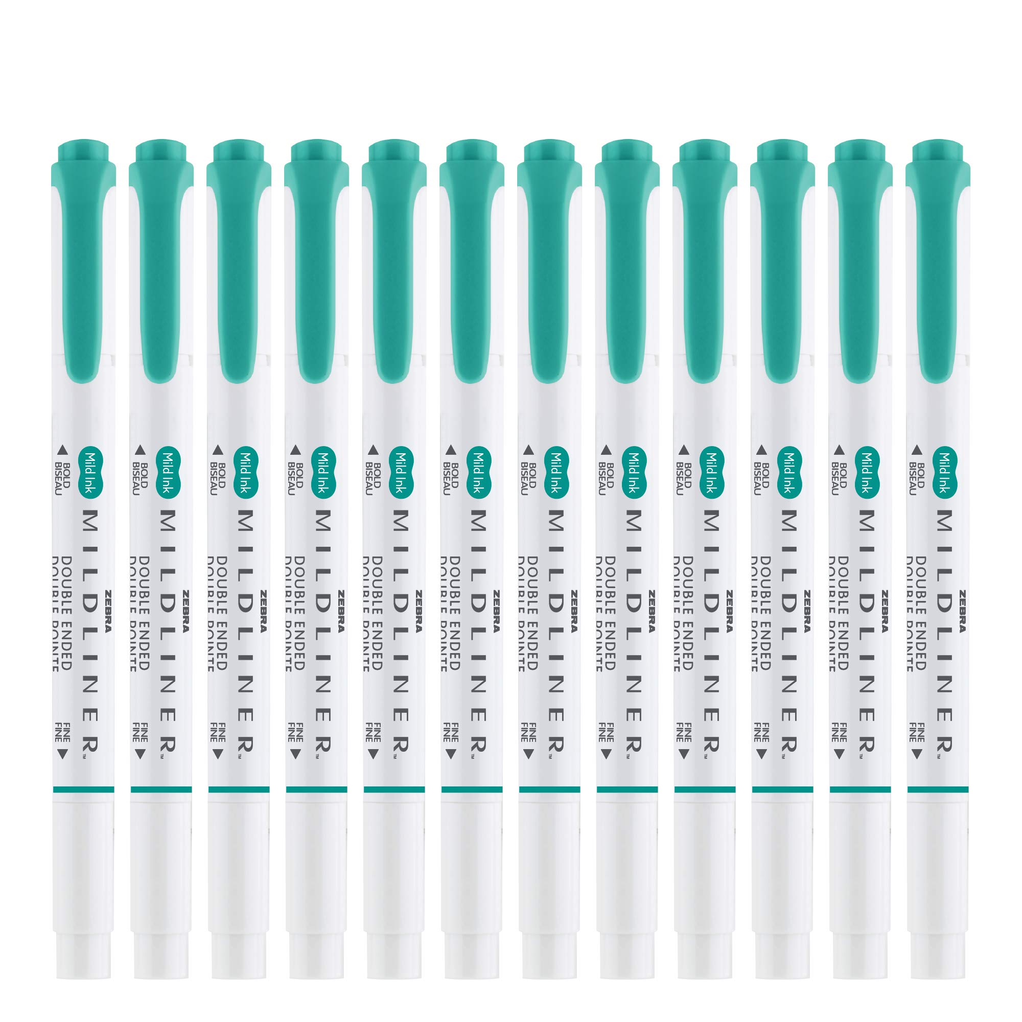 Zebra Pen Textmarker, doppelseitig, breite und feine Spitzen Summer Green