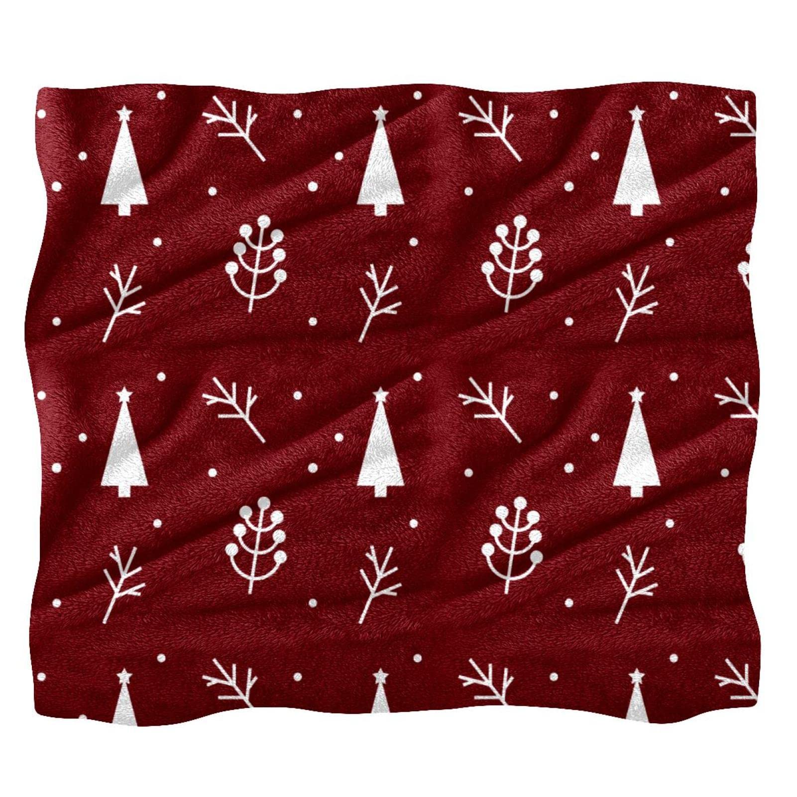 Couverture de lit chaude contre le froid hivernal motif Noël
