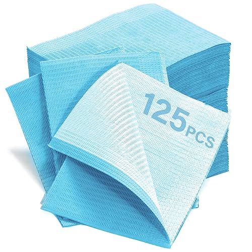 Miniatura 18 de LA MIERE 100P Baberos Dentales Desechables Rosa de 13 x 18 pulgadas - Hoja de Babero para Tatuajes Impermeable de 3 Capas, Cubierta de Bandeja