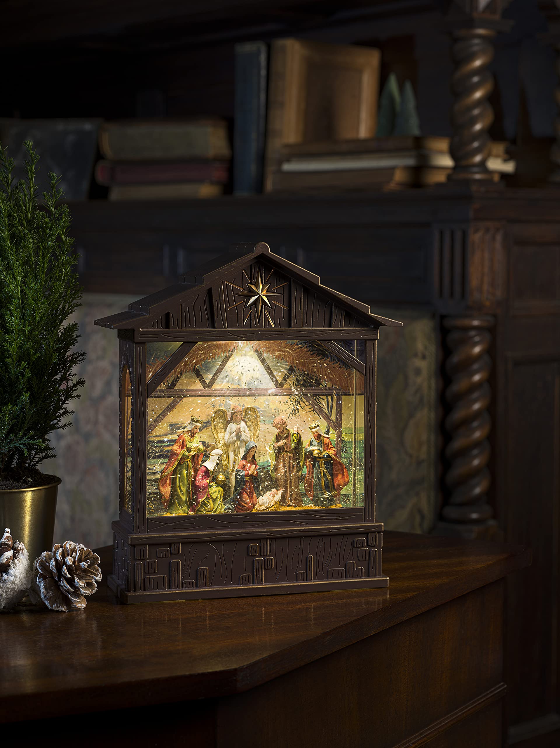 Konstsmide - Lanterna a LED con Forma di Globo di Neve Merry