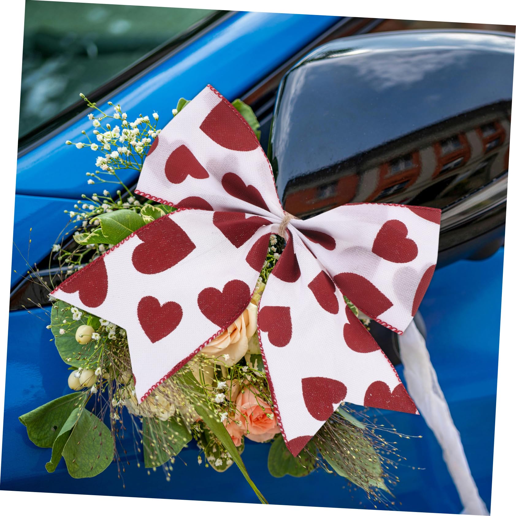 VALICLUD 2pièces Nœuds Décoratifs Romantiques à Motif Cœur pour Saint-Valentin Les Mariages et Emballage Cadeau Jolis Nœuds Imprimés Amour pour Décoration Festive