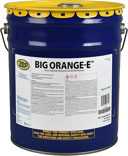 Zep Limpiador líquido Big Orange-E - Cubo de 5 galones - 48535 (Solo para lugar de trabajo y uso industrial)