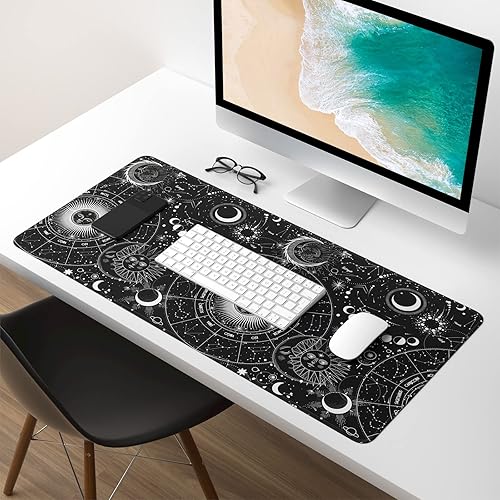 Miniatura 7 de Atufsuat Alfombrilla de mouse extendida para juegos, XXL grande de 30 x 14 pulgadas, alfombrilla de mouse para teclado de computadora grande,