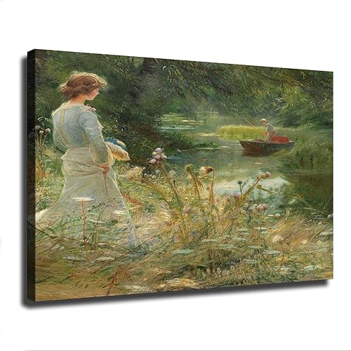 Póster de pintura al óleo del siglo XIX, arte impresionista europeo, victoriano y británico, lienzo para pared, póster para dormitorio, sala de