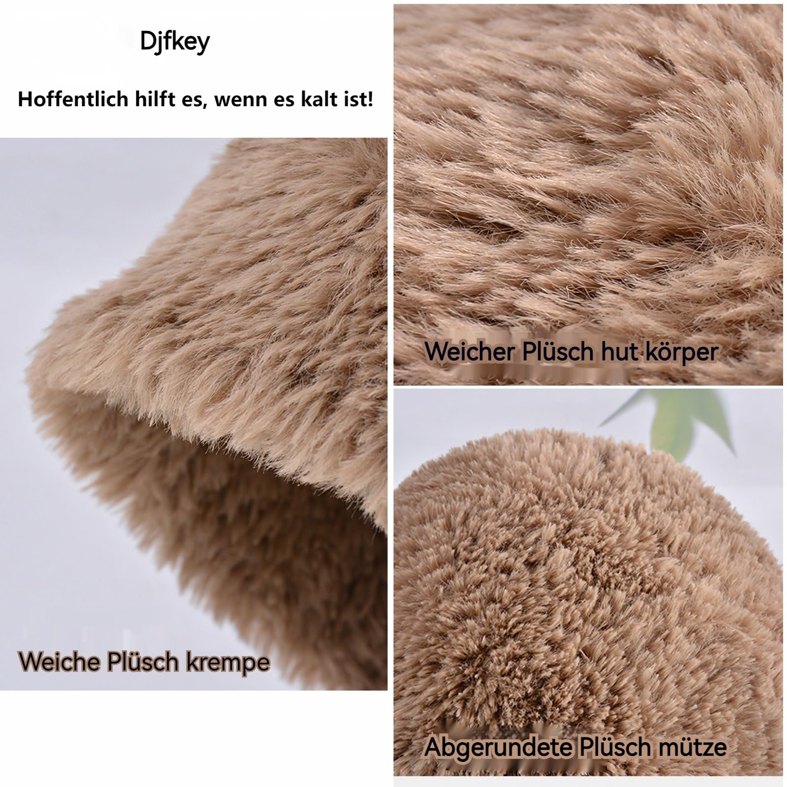 Djfkey Caldo berretto Slouch Beanie per cappello da pescatore da donna alla moda a doppio lato lavorato a maglia baggy moda da donna classici cappelli autunnali invernali