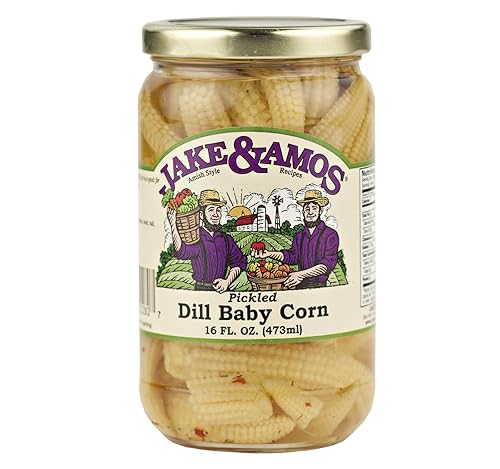 Jake & Amos Maíz bebé de eneldo en escabeche / 2 tarros de 16 onzas