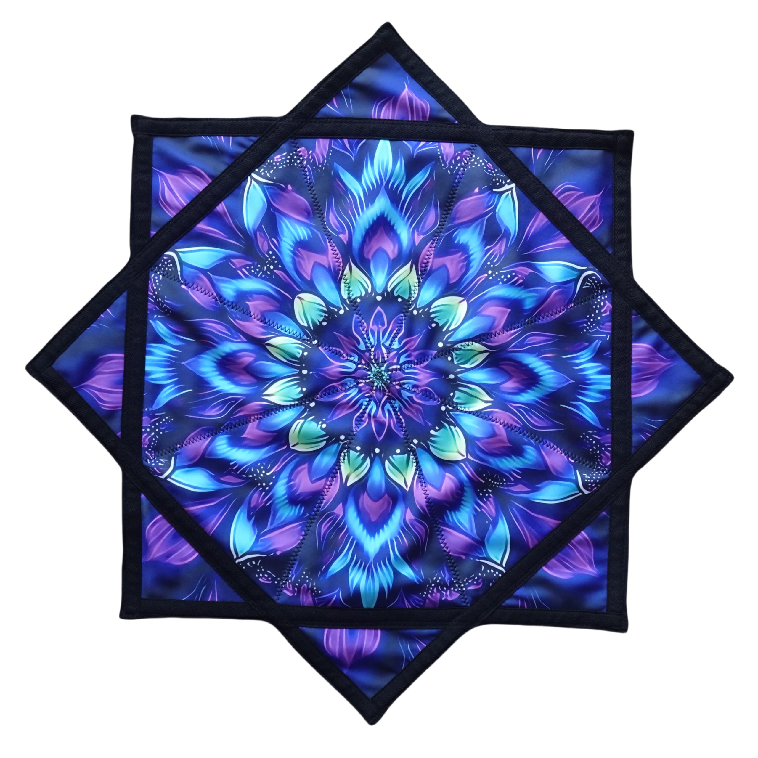 Flowstar pour Les débutants Flow Star Tissu Dynamique Facile à Tourner Impression latérale Jonglerie astuces Jouets Bout des Doigts Rotatif Flow Toys Dapo Star 27 Diameter(R05-style4)