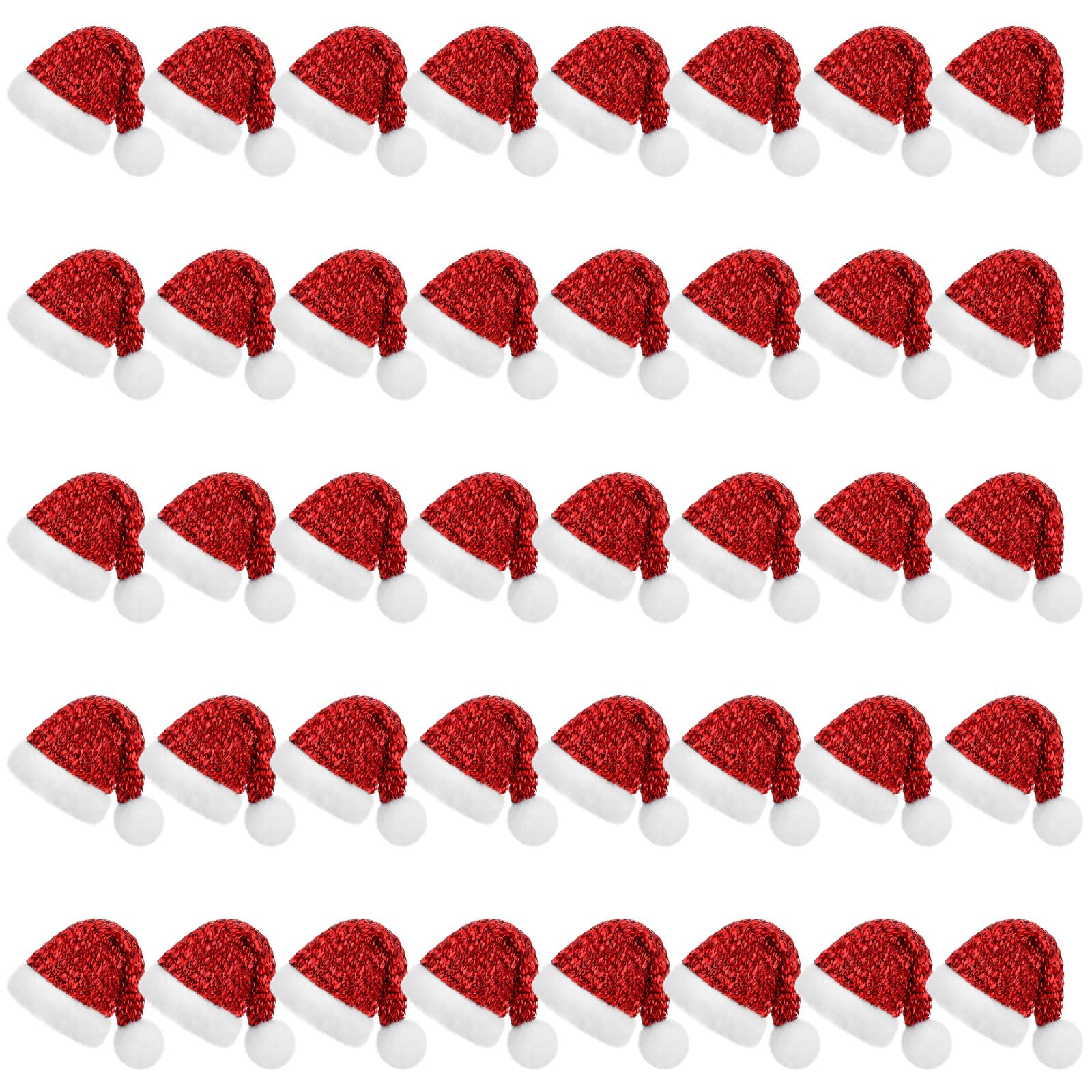 Mini chapeaux de Noël en peluche pour décoration de table et couvre-bonbons - 8