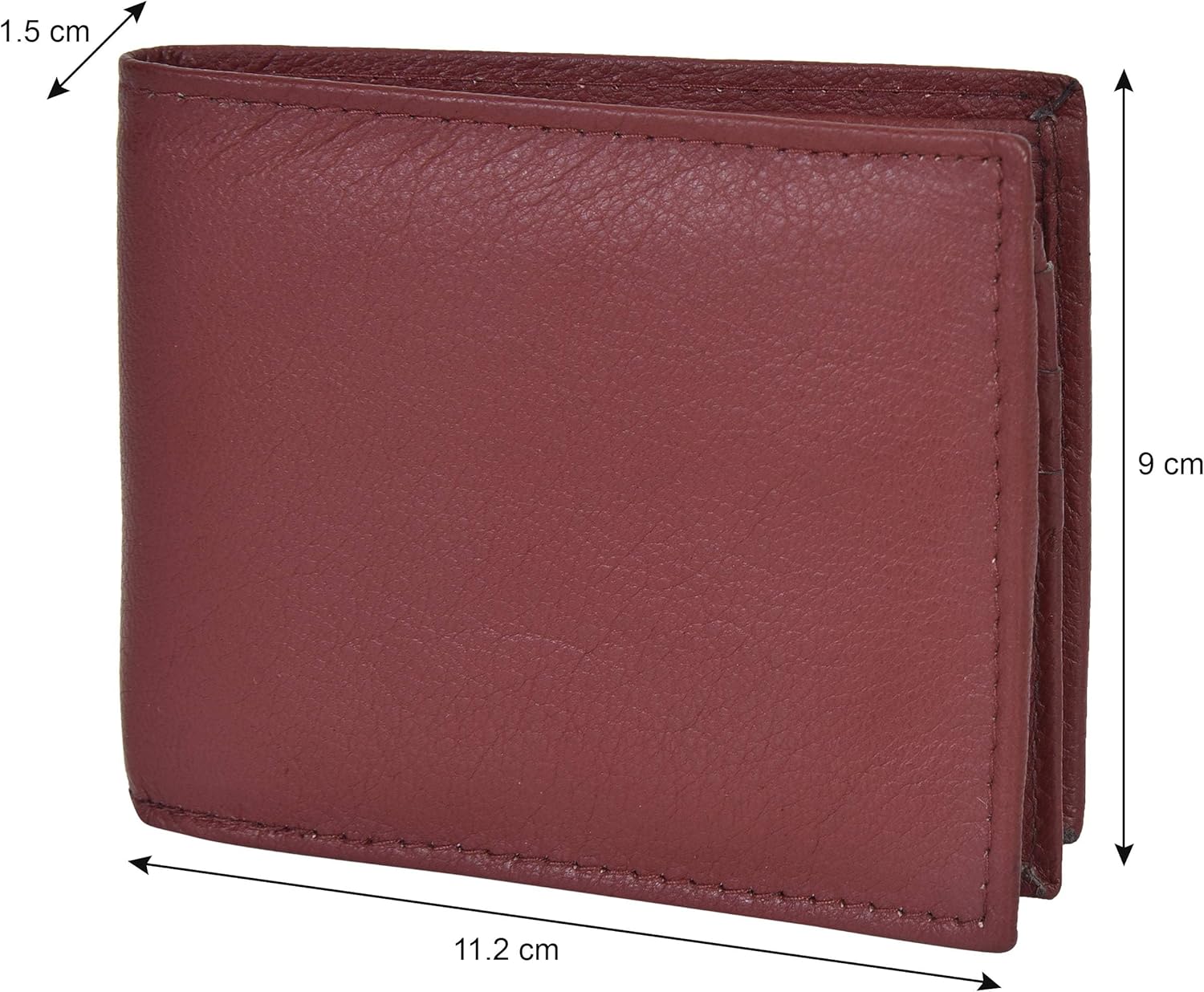 Leatherboss leather Boys Slim Compact Flap Id Coin Pocket Bifold Wallet with debit credit card holder, Brown - Image 6
