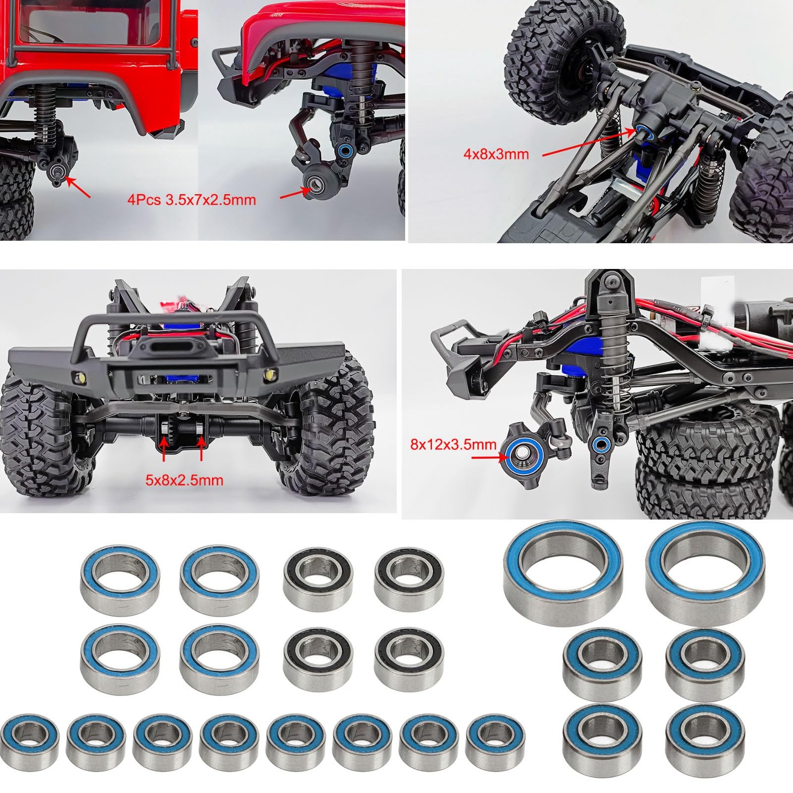Bonzai kit complet de roulements à billes pour Buggy rc 1/12 BZ10076
