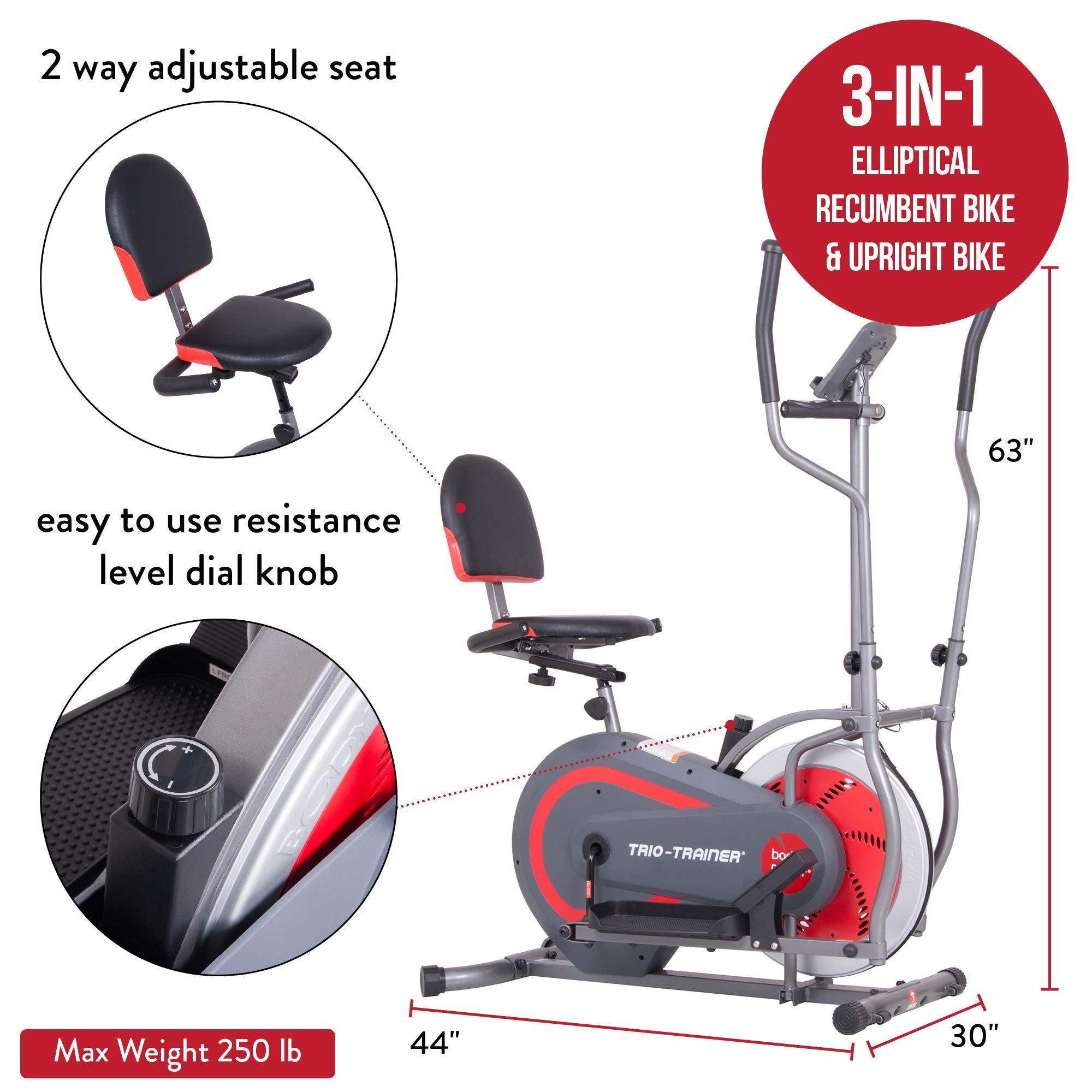body power deluxe indoor cycle trainer