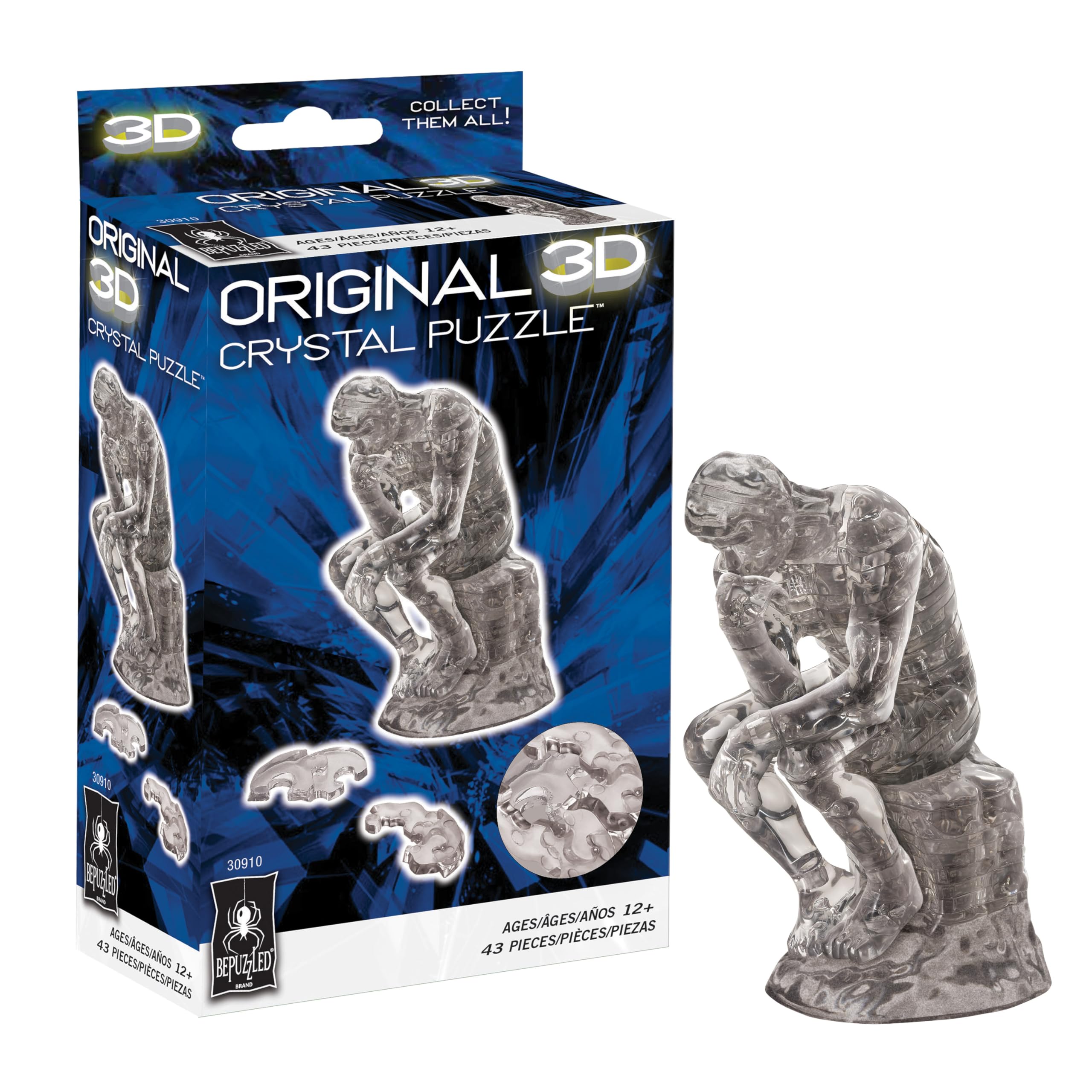 Amazon.com: BePuzzled, Thinker Original 3D Crystal Puzzle, 41