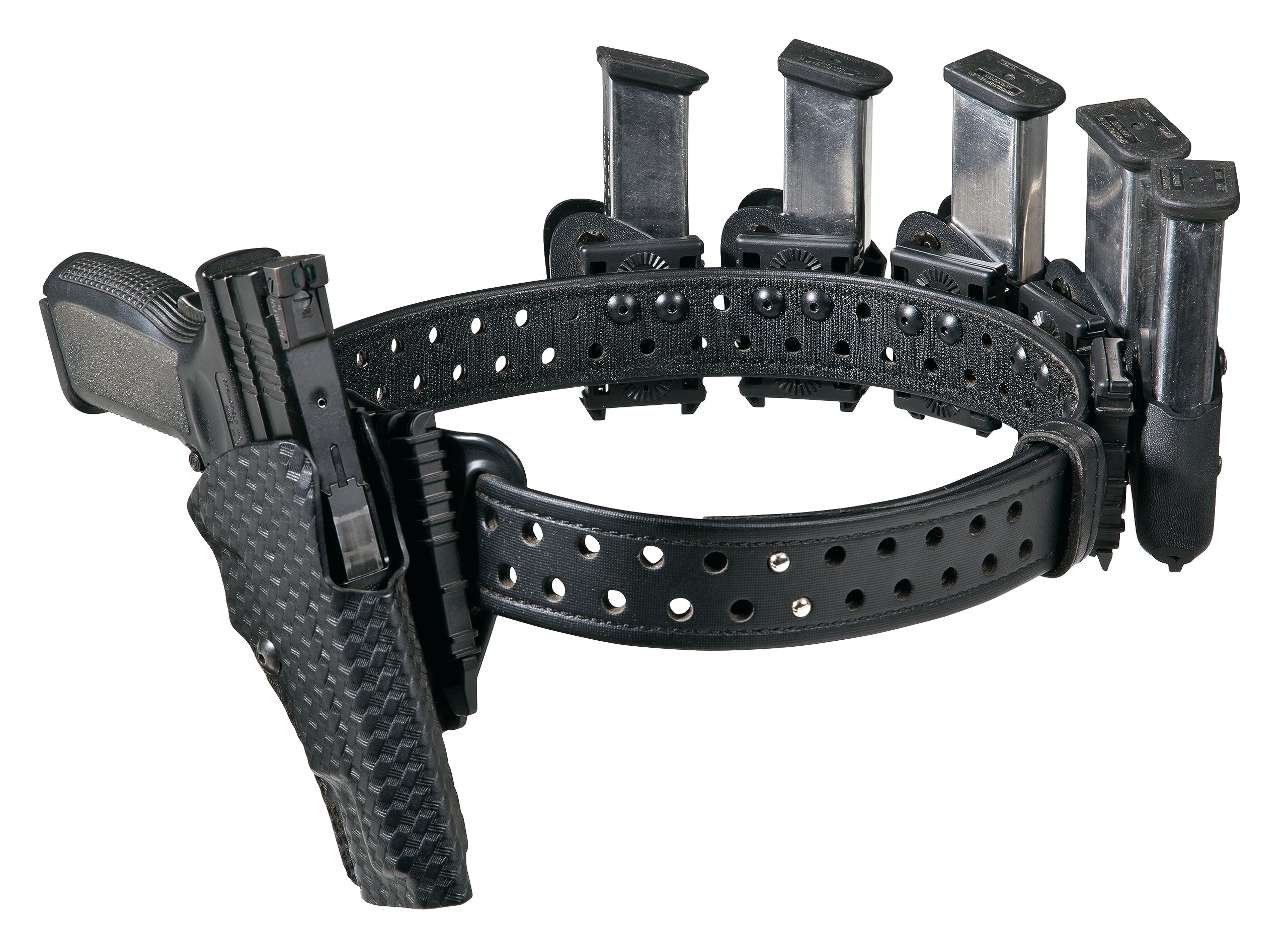 Safariland 773 Competition Open Top Magazine Pouch, 1911 Government Style, STX Tactical Black, Droitier, Boucle de ceinture 3,8 cm