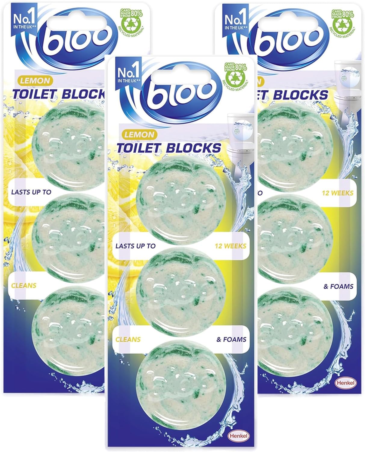 Bloo Toilet Blocks Cistern Cleaner Triple Cistern Blocks Citrus Scent