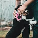 Alipis Portable Dog Leash Retractable for Outdoor Walking and Training, 3 Meter Long with Ergonomic Handle